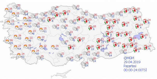 Ülke genelinde sağanak geçişleri bekleniyor